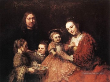 Groupe de famille Rembrandt Peinture à l'huile